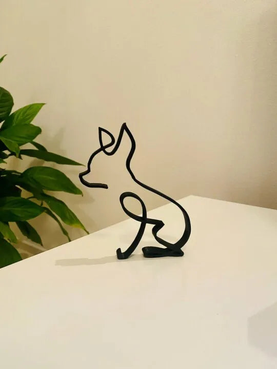 Wrought Iron Dog Figurine