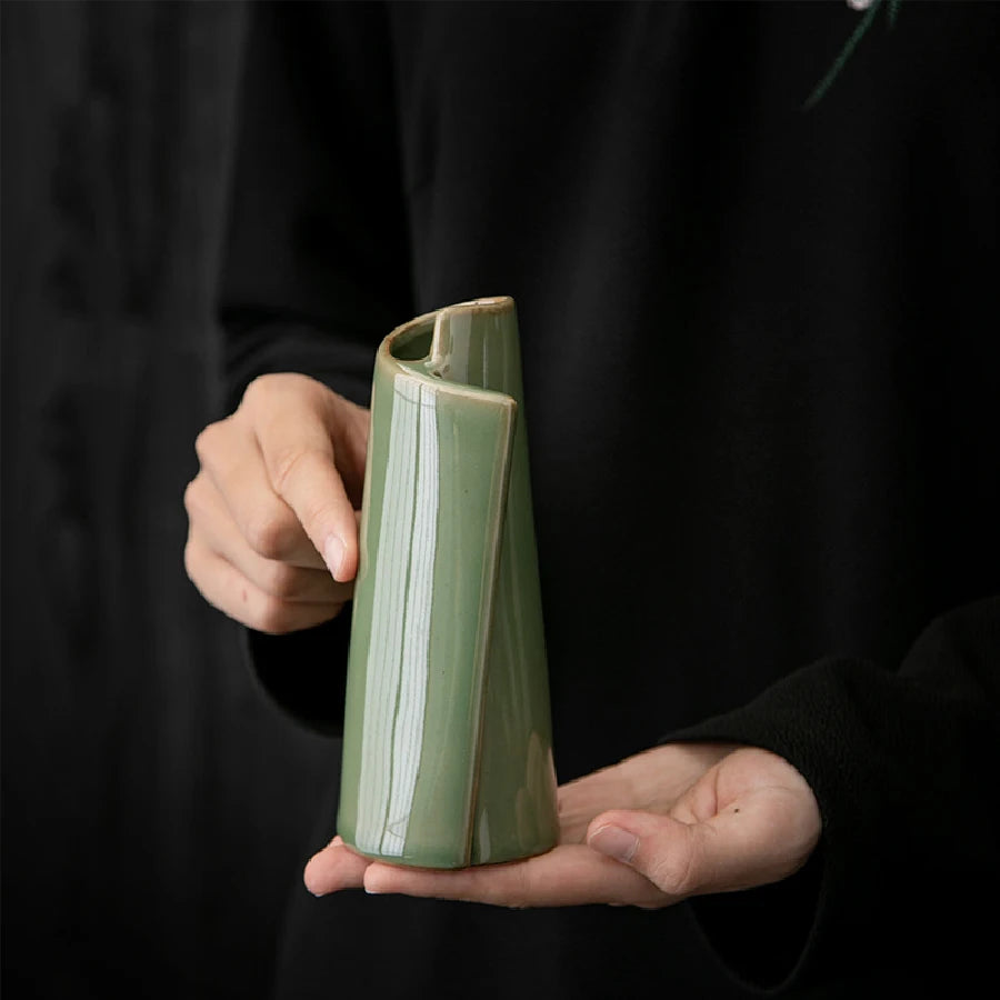 Simple Celadon Ceramic Vase Set