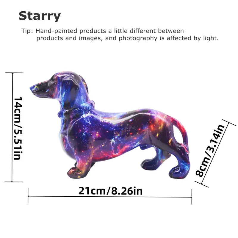 Vibrant Graffiti Dachshund Dog Figurine