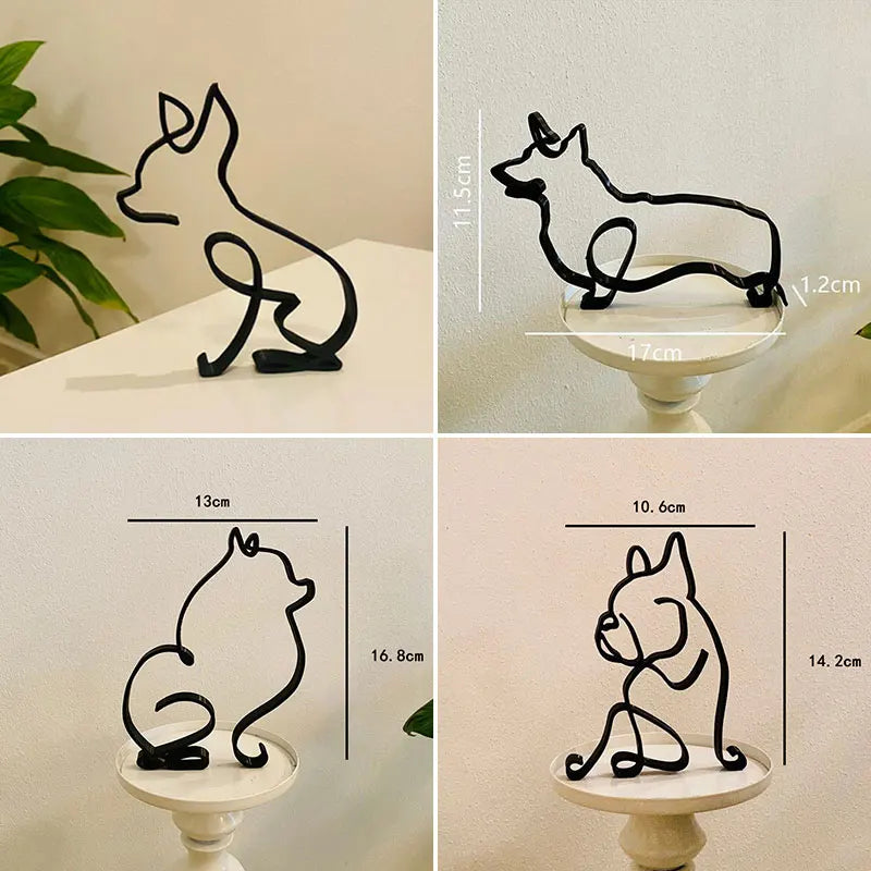 Wrought Iron Dog Figurine