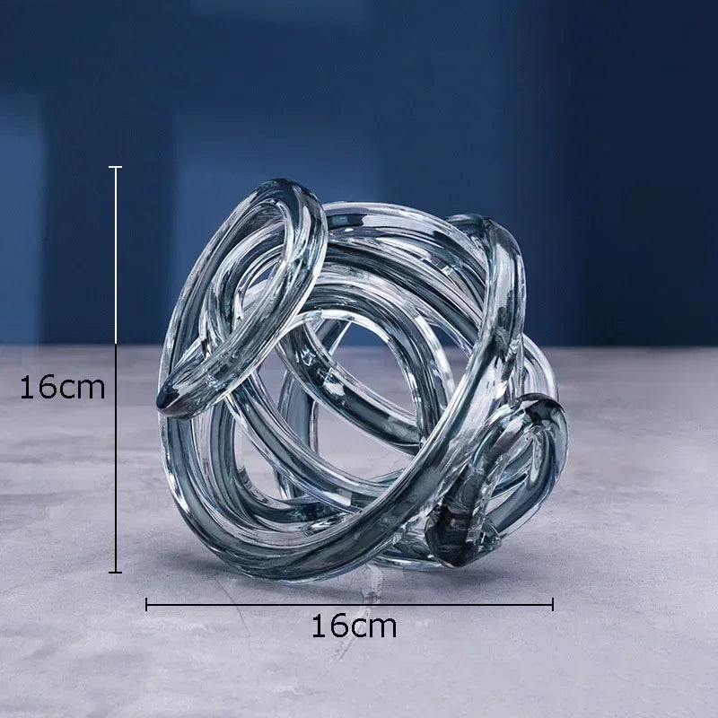 Twisted Coil Glass Chain Sculpture