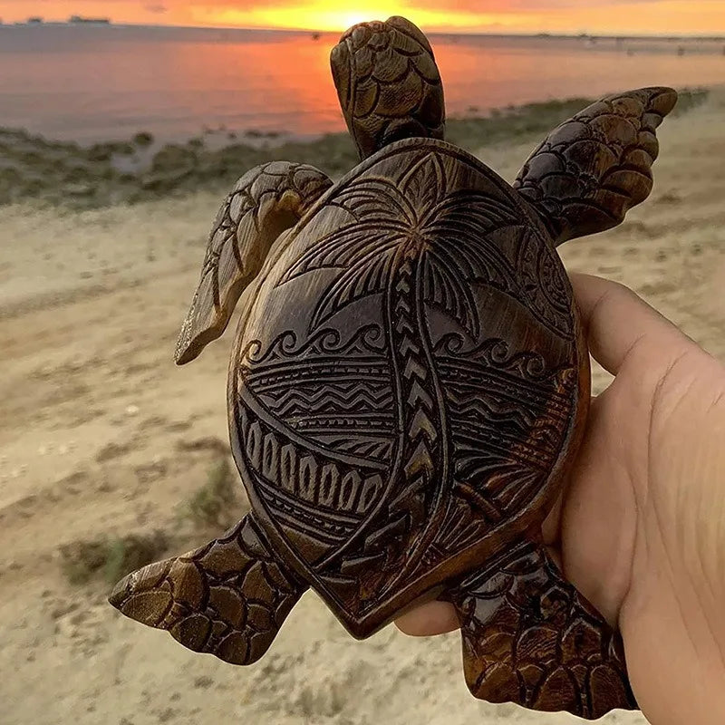 Hand-Carved Sea Turtle Figurine