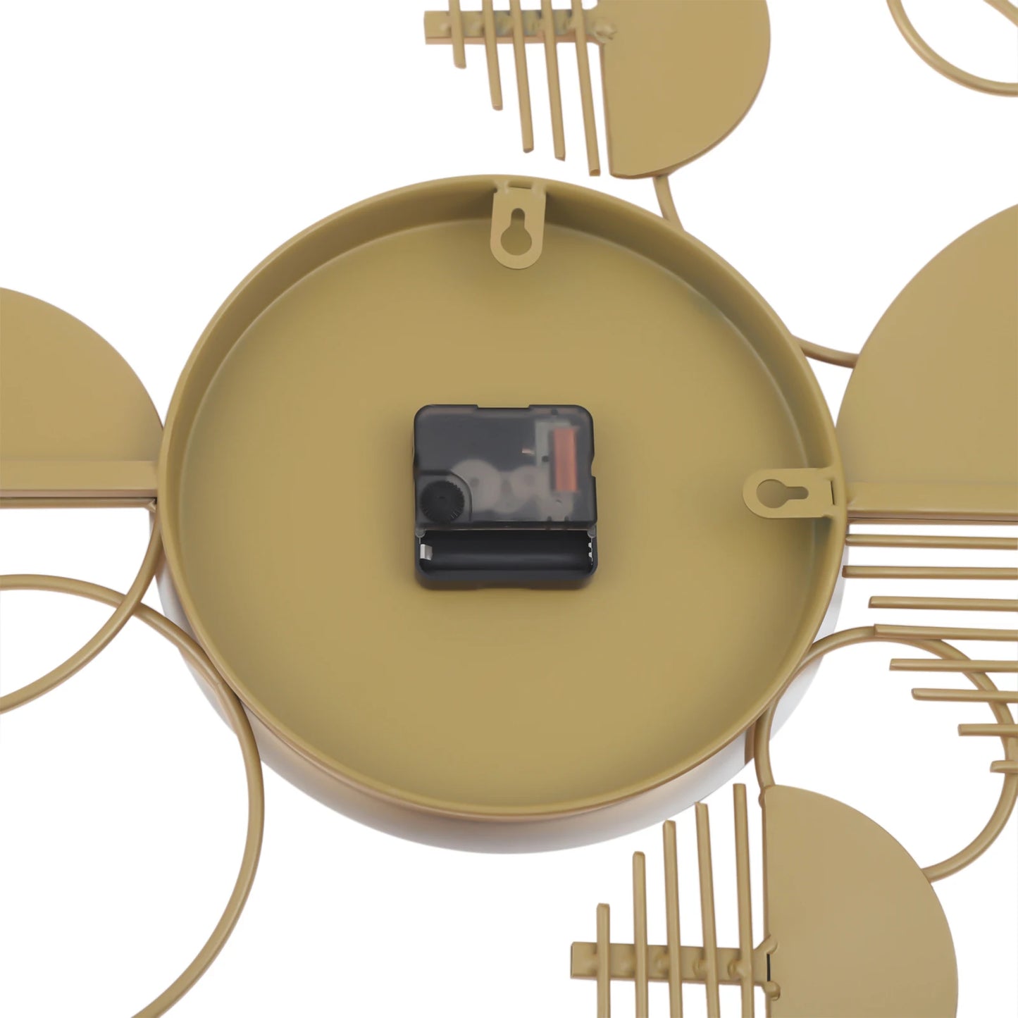 Dynamic Geometric Gold Metal Wall Clock