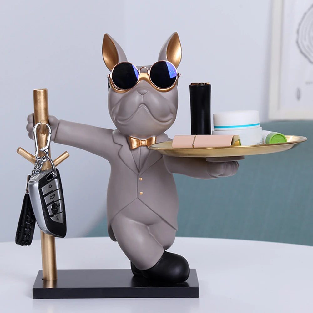 French Bulldog Butler Figurine