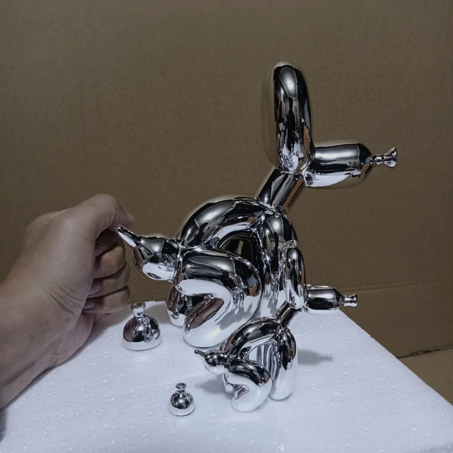 Squatting Balloon Dog Figurine