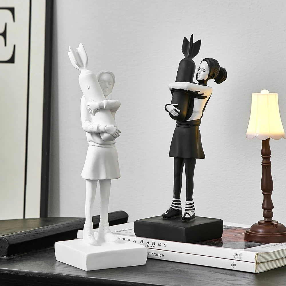 Banksy 'Hugger' Girl Resin Statue