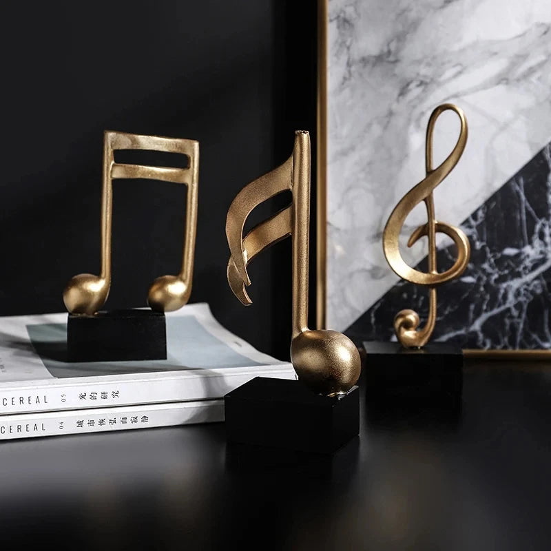 Golden Musical Note Figurine