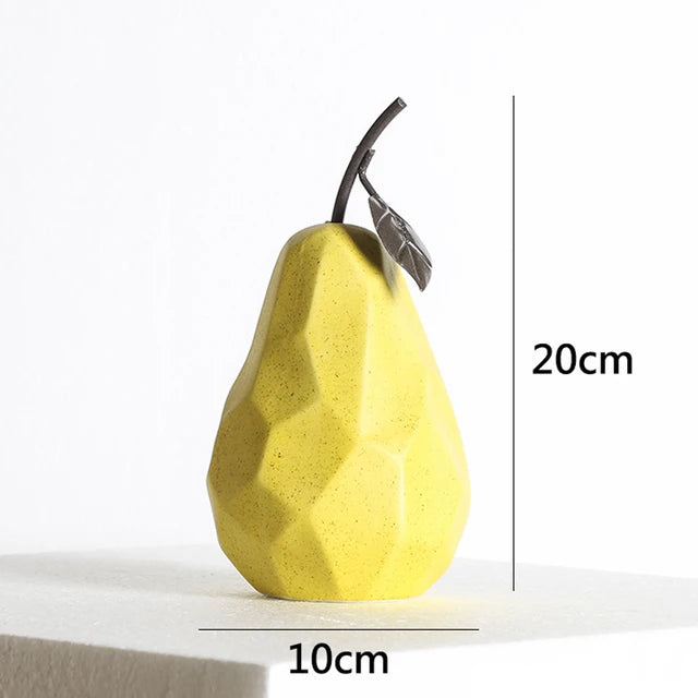 Modern Geometric Desktop Fruit Sculptures