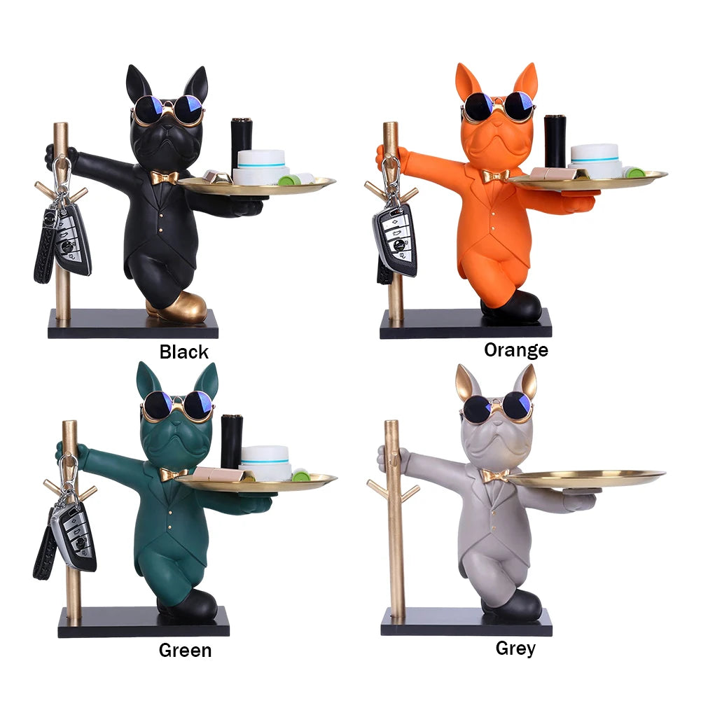 French Bulldog Butler Figurine