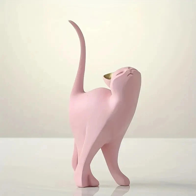 Minimalist Resin Feline Statues
