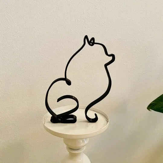Wrought Iron Dog Figurine