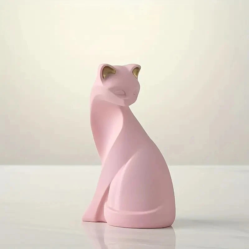 Minimalist Resin Feline Statues