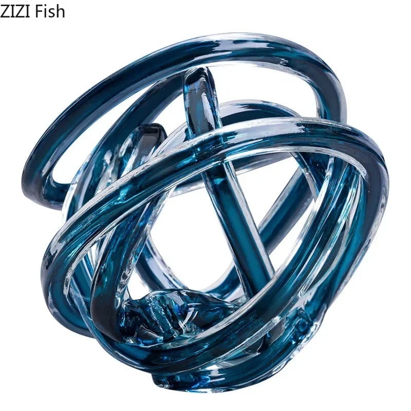 Twisted Coil Glass Chain Sculpture