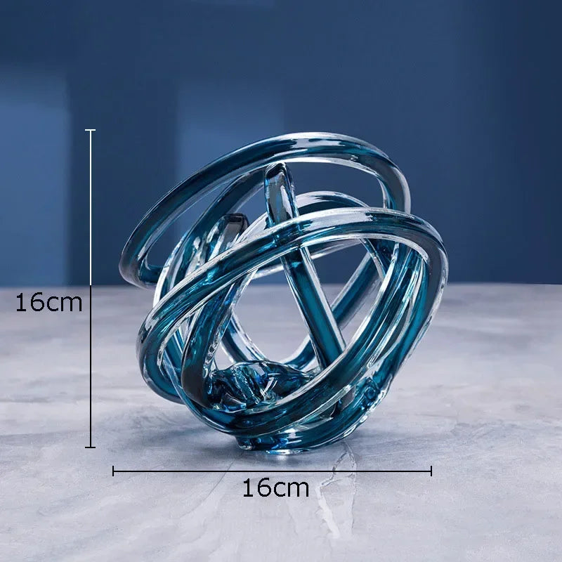 Twisted Coil Glass Chain Sculpture