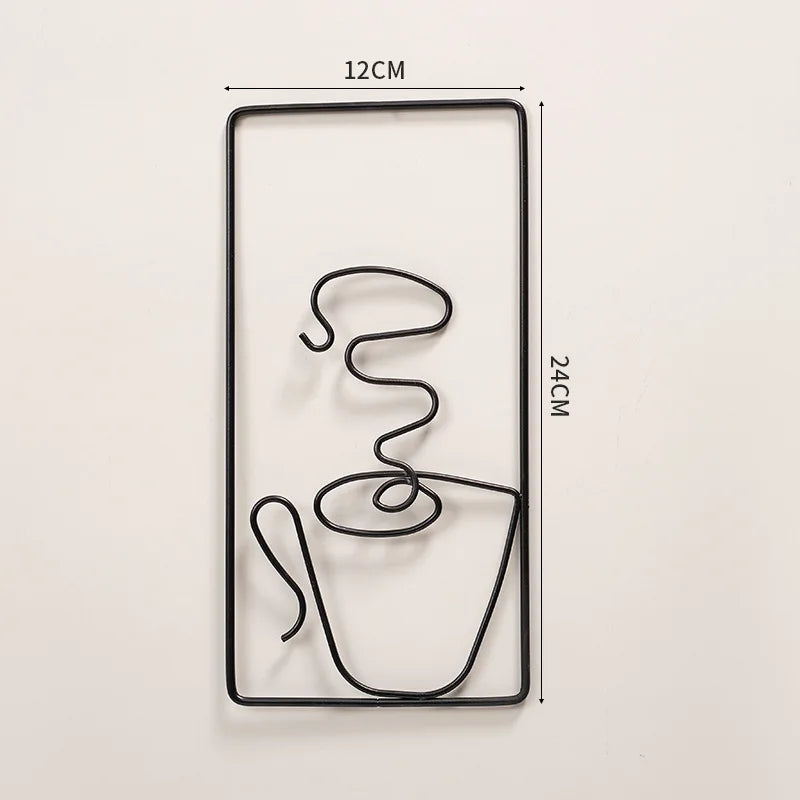 Minimalist Iron Coffee Wall Art