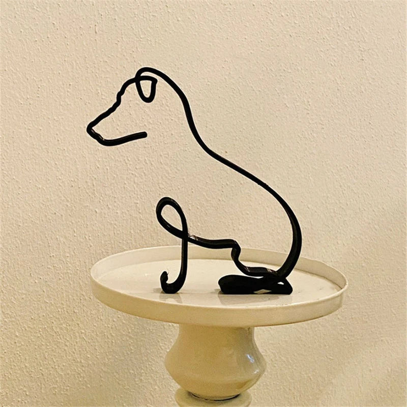 Wrought Iron Dog Figurine