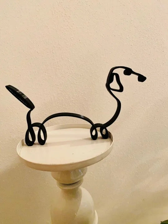 Wrought Iron Dog Figurine
