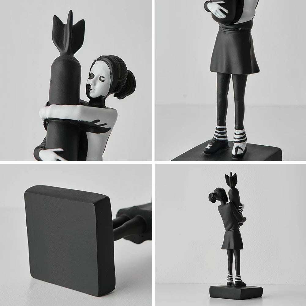 Banksy 'Hugger' Girl Resin Statue