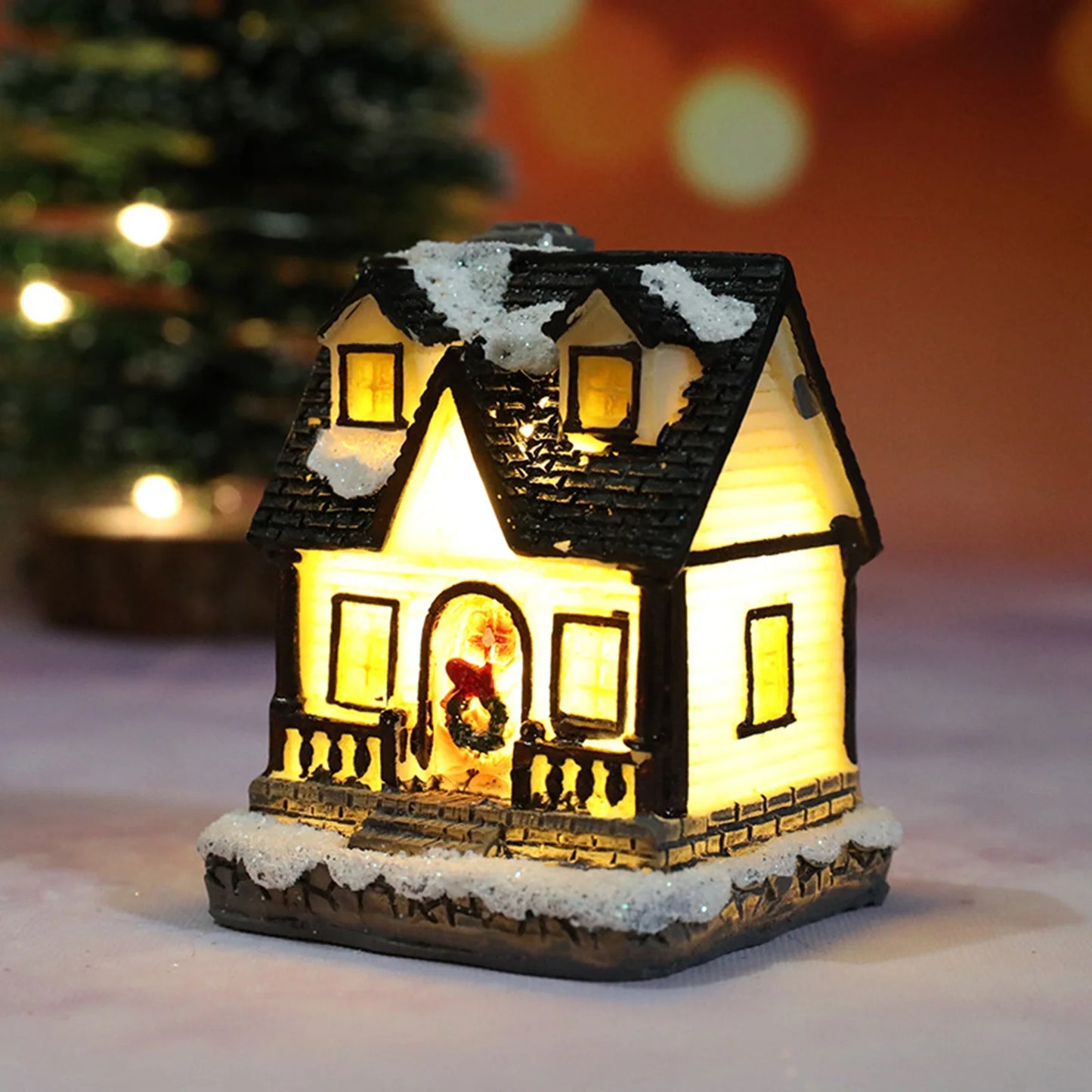 Miniature LED Christmas Village House