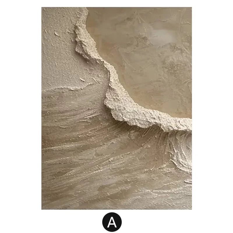 Serene Shoreline: Natural Textured Canvas Art