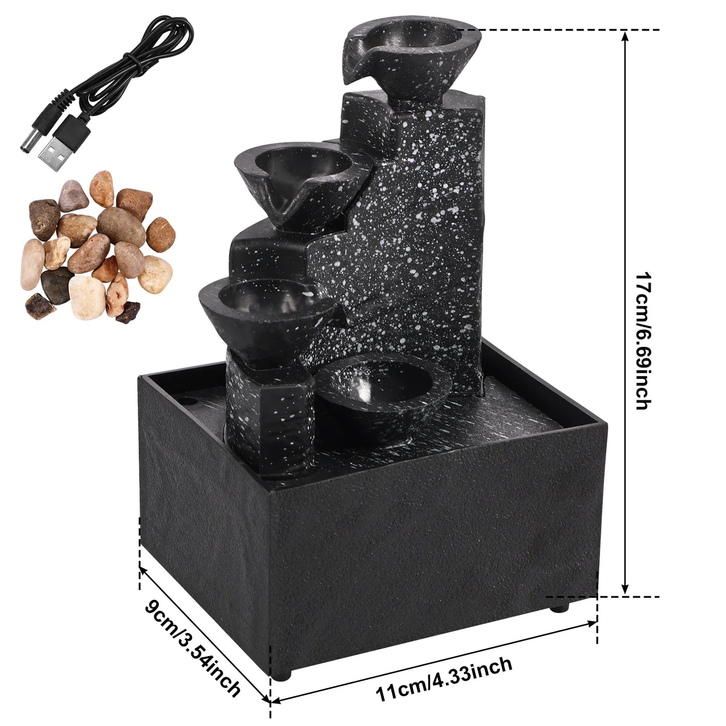 Calming Desktop Waterfall Fountain
