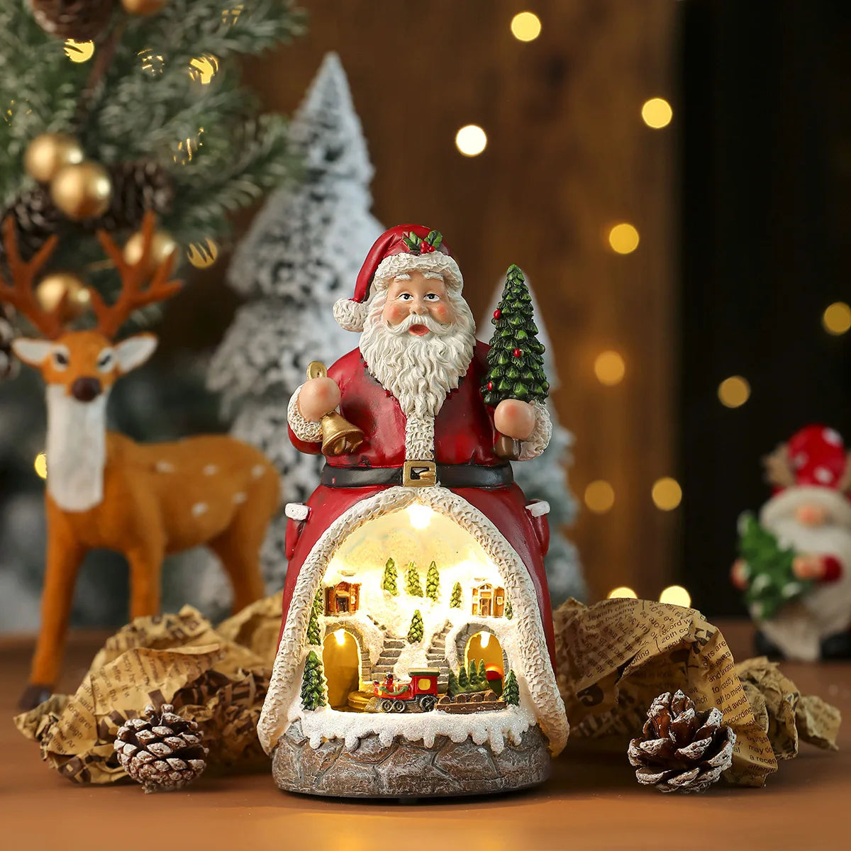 Magical Rotating Christmas Figurine