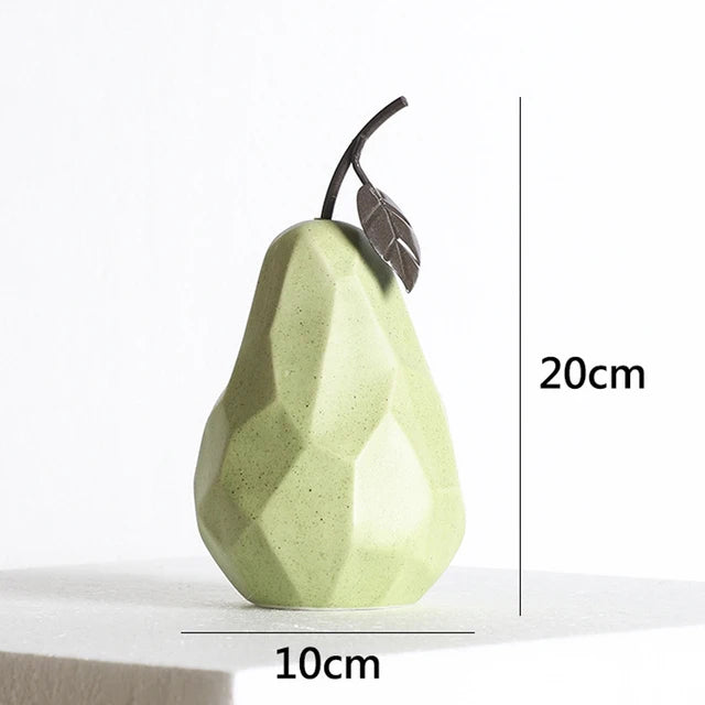 Modern Geometric Desktop Fruit Sculptures
