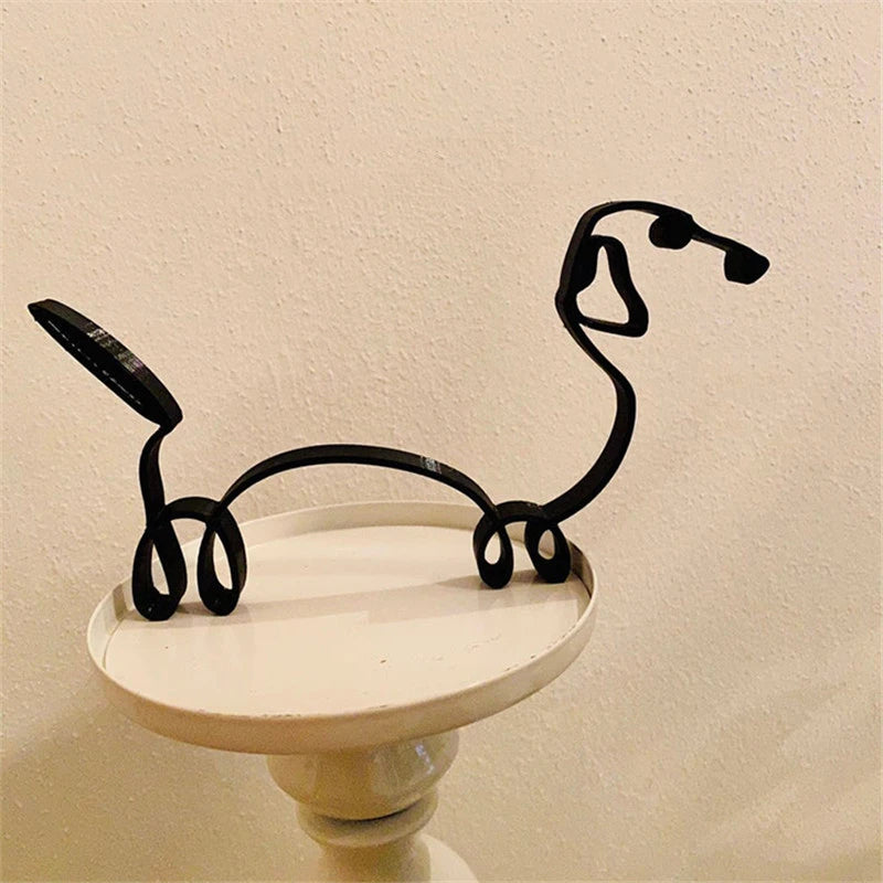 Wrought Iron Dog Figurine