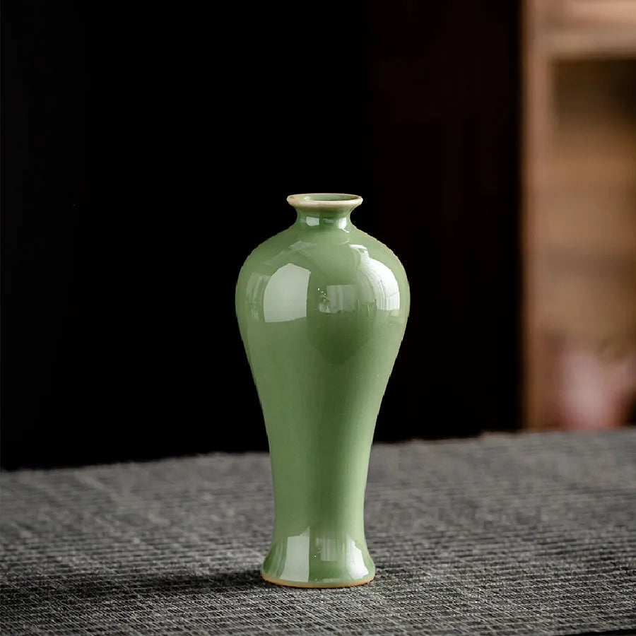 Simple Celadon Ceramic Vase Set