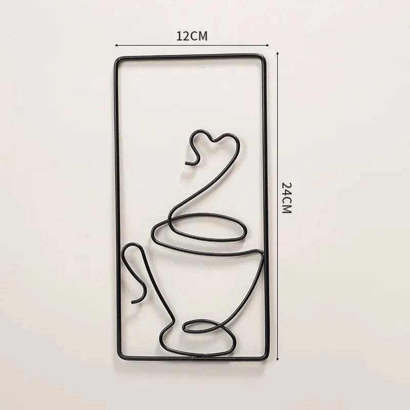 Minimalist Iron Coffee Wall Art