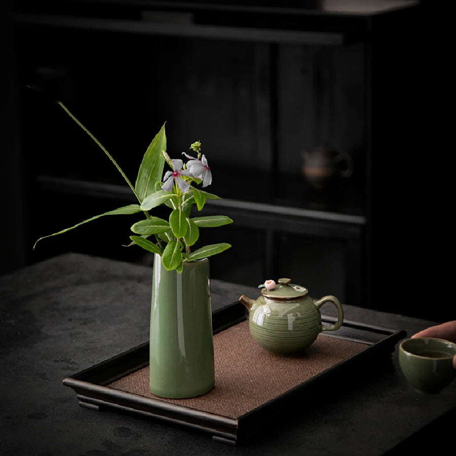 Simple Celadon Ceramic Vase Set