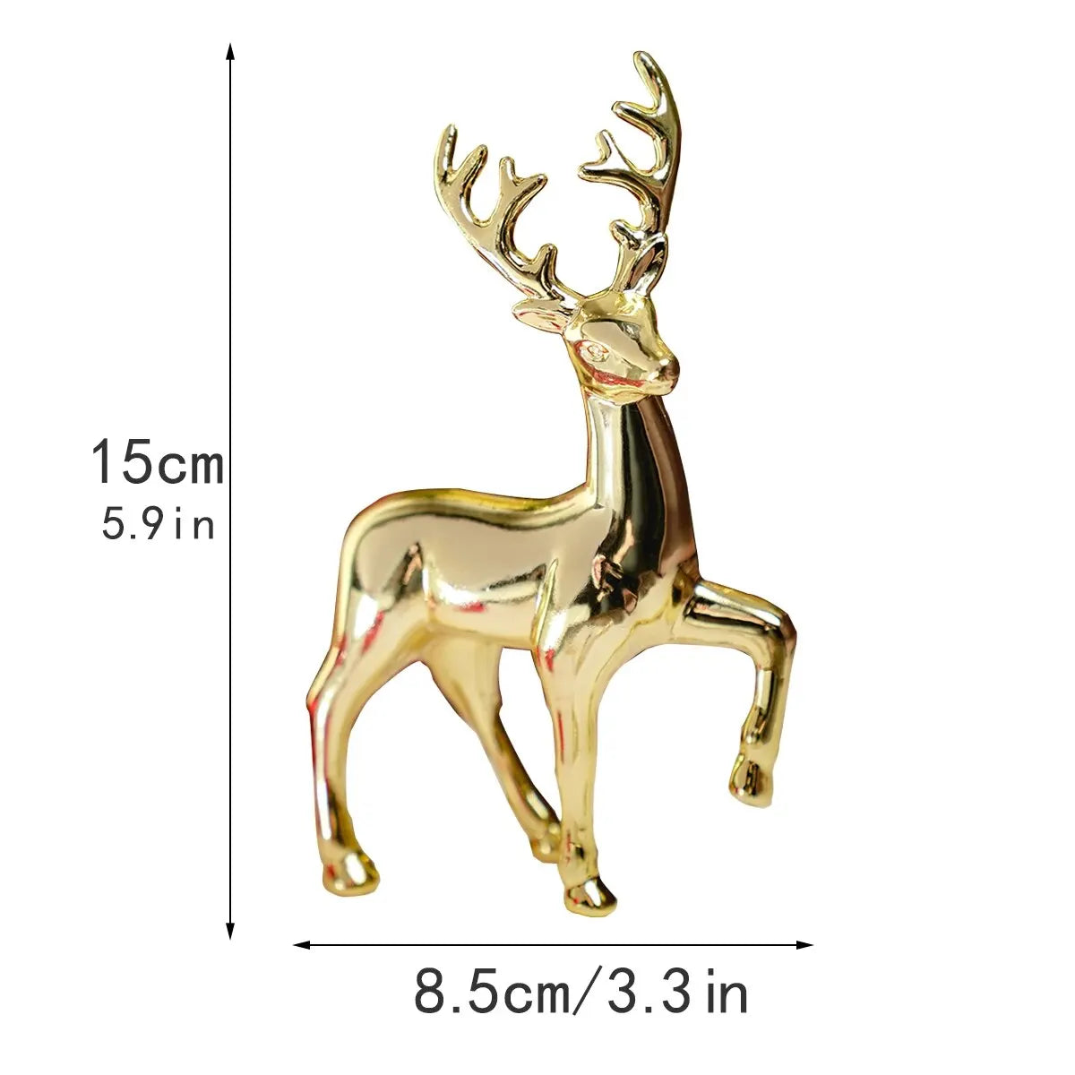 Festive Metallic Reindeer Figurine