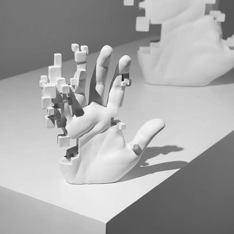 Modern Mosaic Hand Sculpture