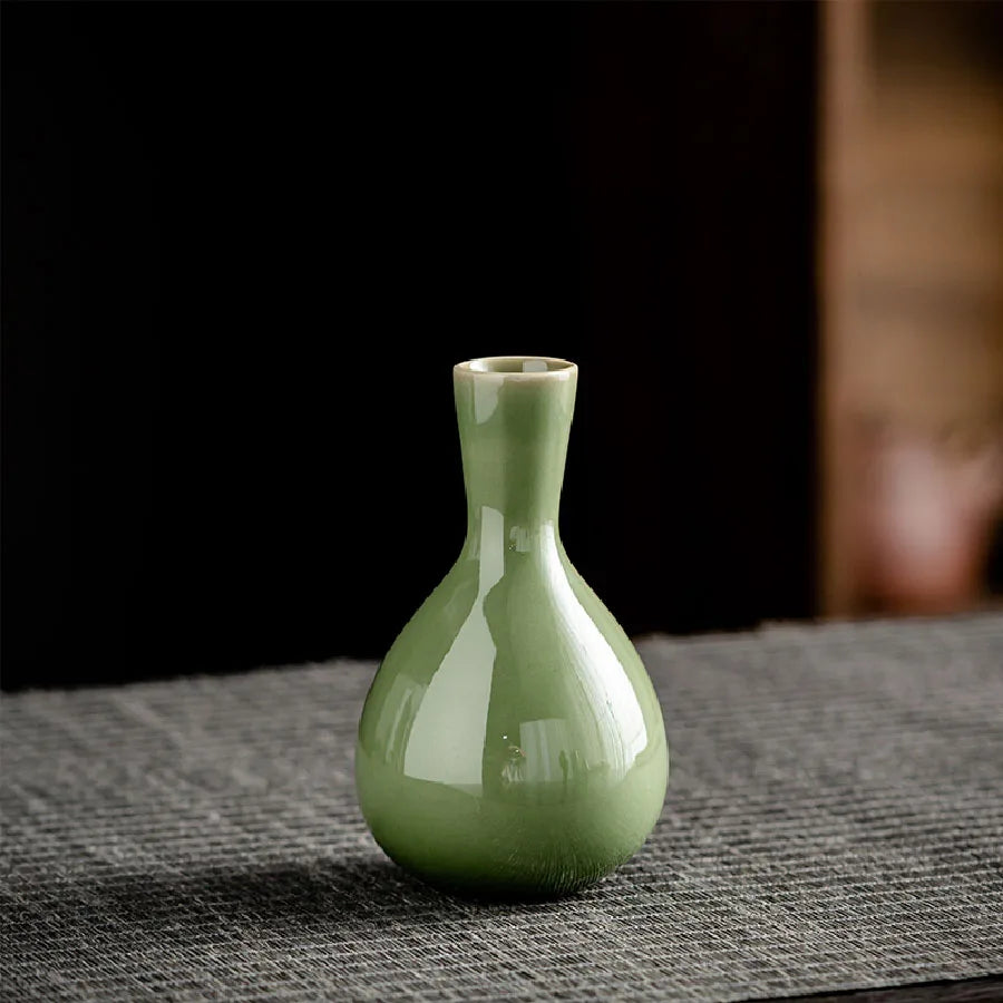 Simple Celadon Ceramic Vase Set