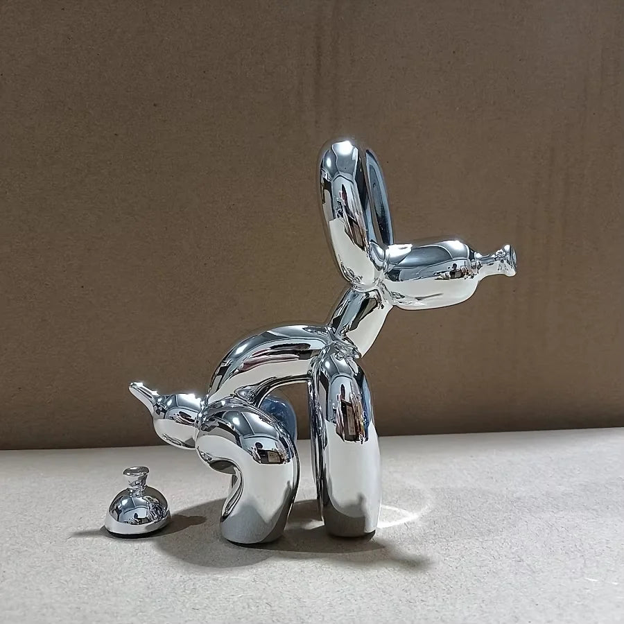 Squatting Balloon Dog Figurine