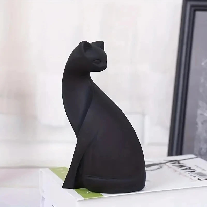 Minimalist Resin Feline Statues