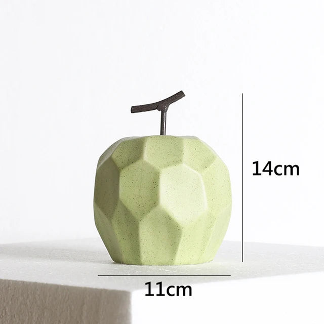 Modern Geometric Desktop Fruit Sculptures
