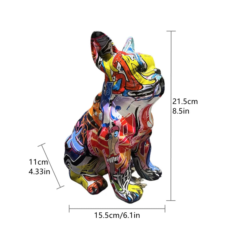 Vibrant Graffiti Dachshund Dog Figurine