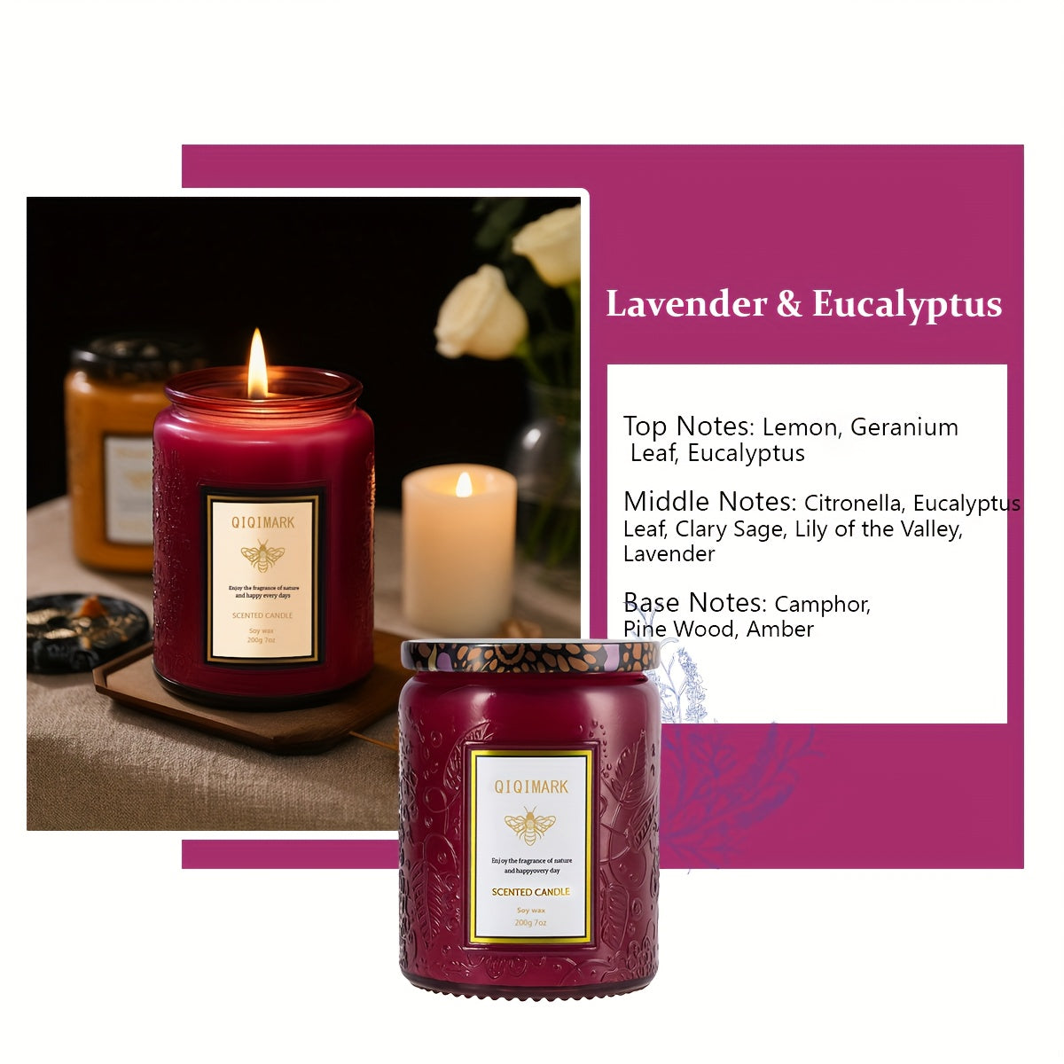 Luxurious "ONLY FOR YOU" Scented Candle Set