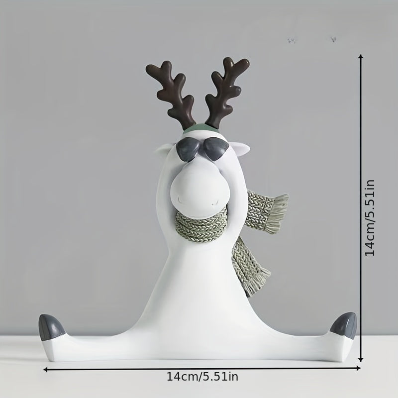 Jolly Christmas Holiday Elk Figurines