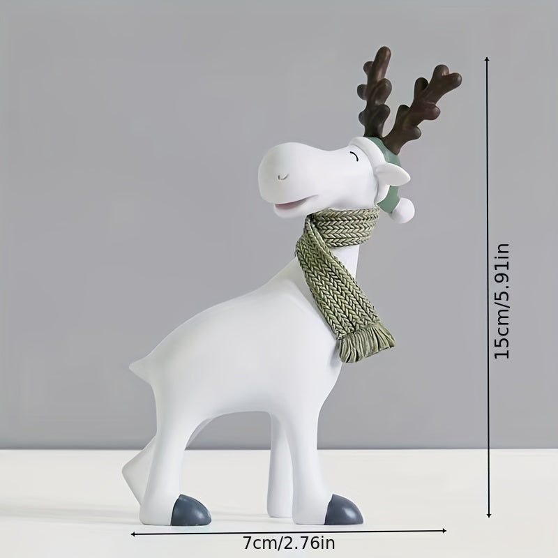 Jolly Christmas Holiday Elk Figurines