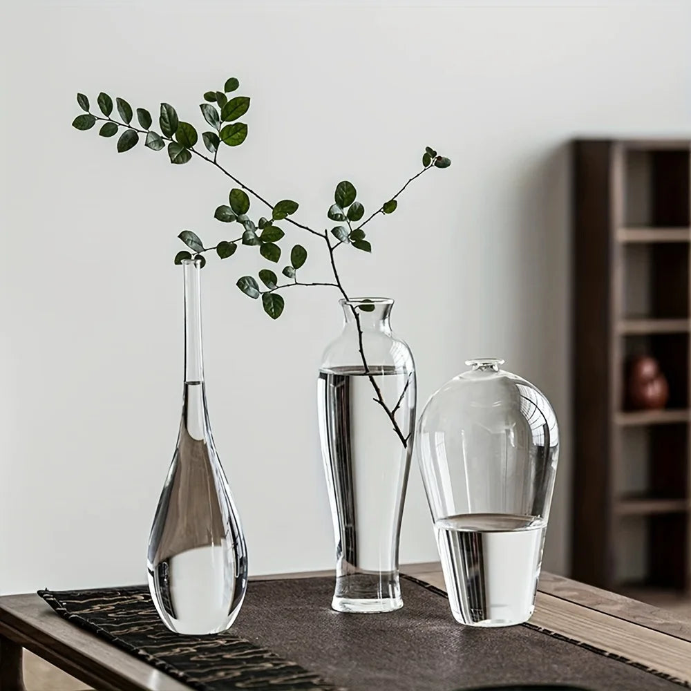 Contemporary Zen Glass Bud Vases