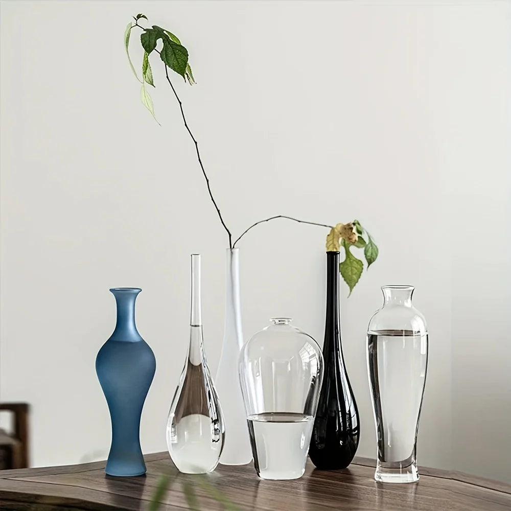 Contemporary Zen Glass Bud Vases