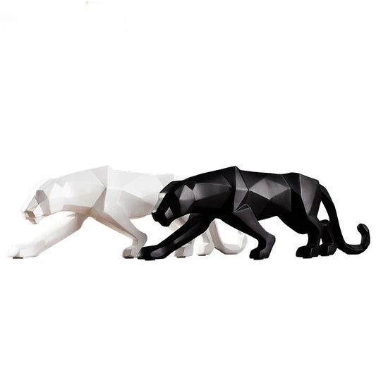 Geometric Resin Panther Statue