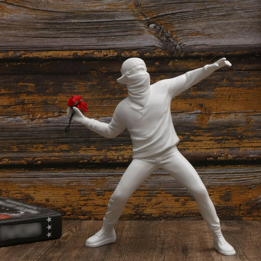 Banksy 'Flower Bomber' Resin Figurine