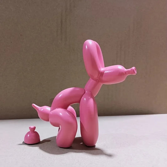 Squatting Balloon Dog Figurine