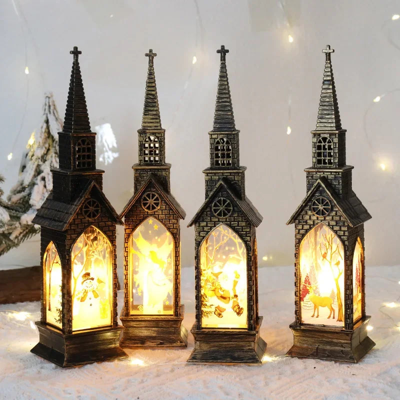 Elegant Light-Up Church Lantern Christmas Decoration
