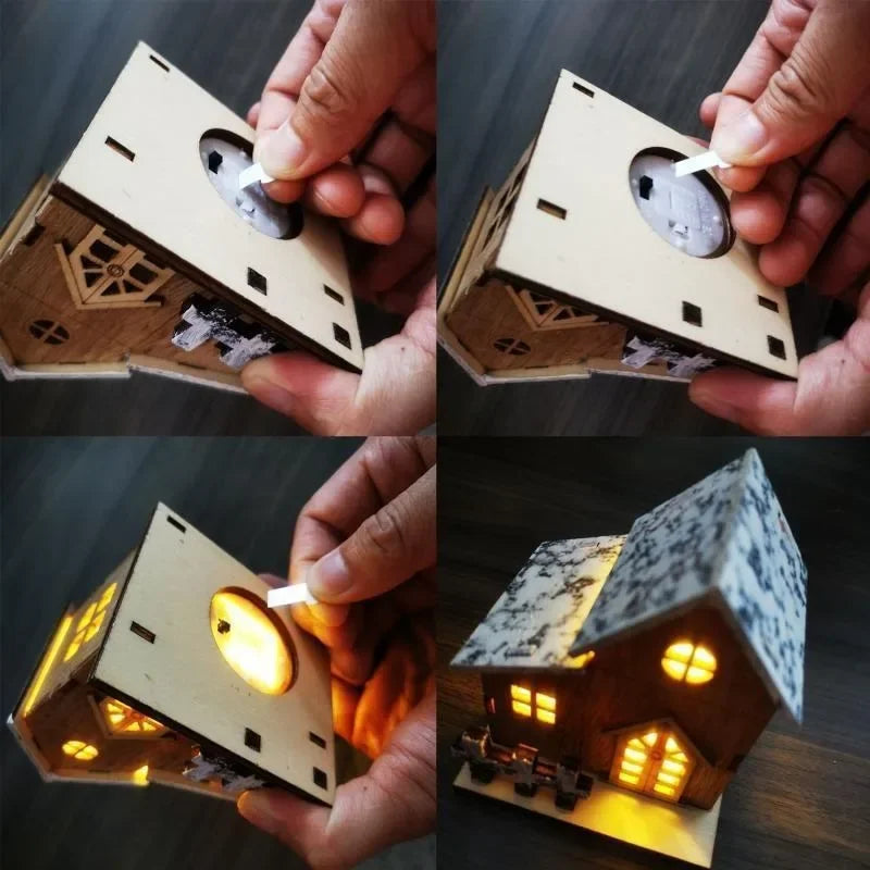 Cozy LED Luminous Mini Wood House