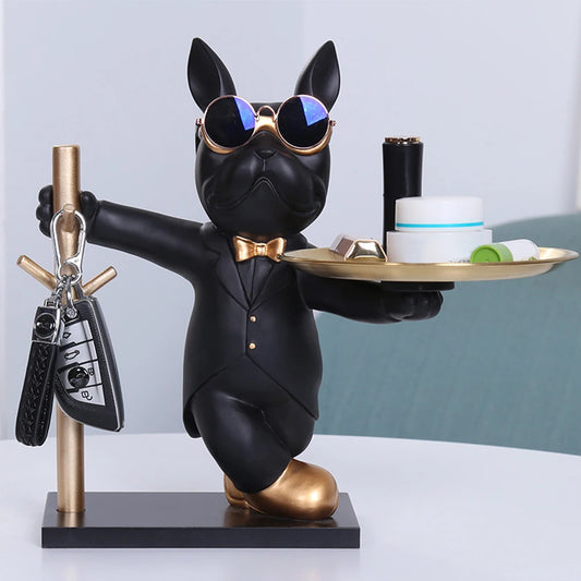 French Bulldog Butler Figurine