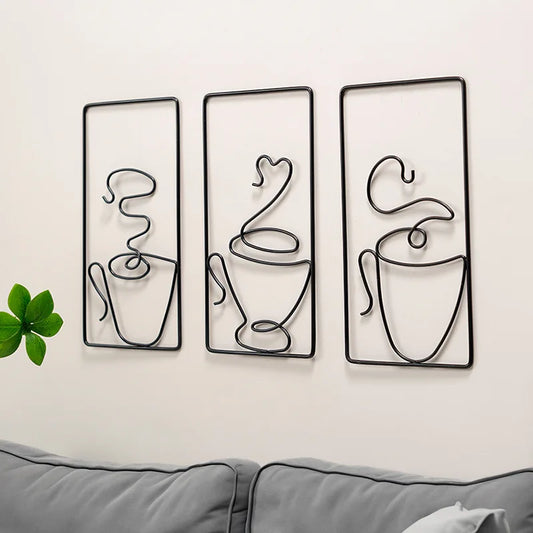 Minimalist Iron Coffee Wall Art